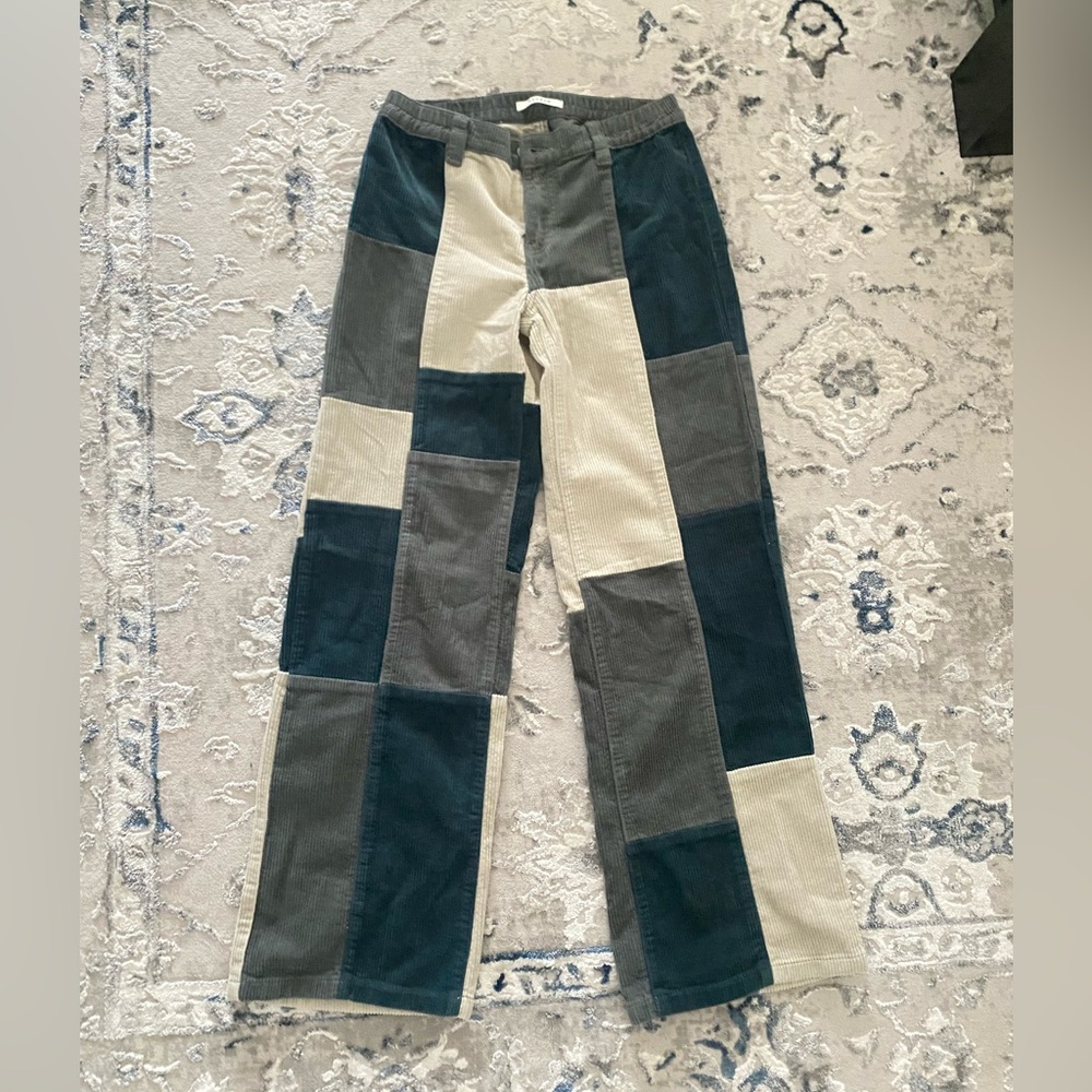 PacSun Corduroy Pants in Green and Gray